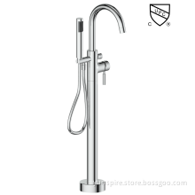 Rounded Free Standing Tub Filler with Shower Set